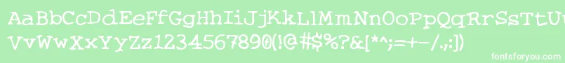 KnitsAndScraps Font – White Fonts on Green Background