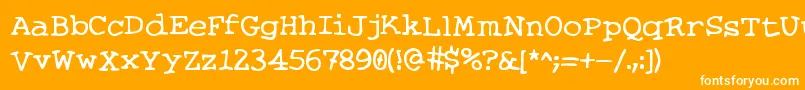 KnitsAndScraps Font – White Fonts on Orange Background