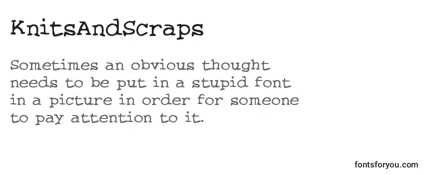KnitsAndScraps Font