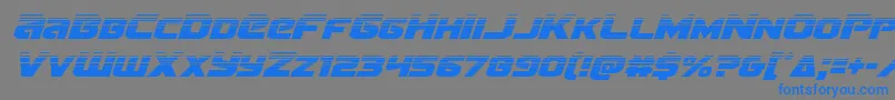 Terranhalfital Font – Blue Fonts on Gray Background