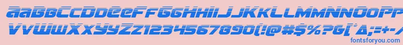 Terranhalfital Font – Blue Fonts on Pink Background