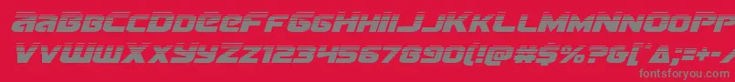 フォントTerranhalfital – 赤い背景に灰色の文字