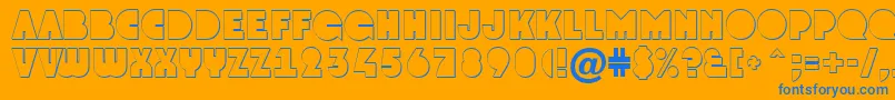 GrotoshNormal Font – Blue Fonts on Orange Background