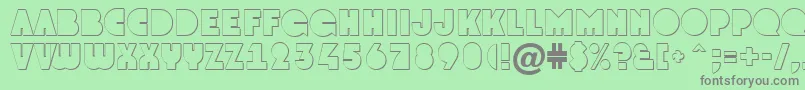 フォントGrotoshNormal – 緑の背景に灰色の文字