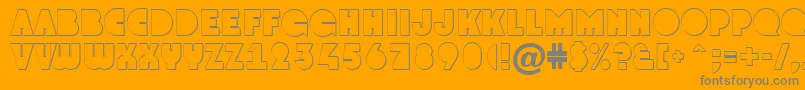 GrotoshNormal-Schriftart – Graue Schriften auf orangefarbenem Hintergrund