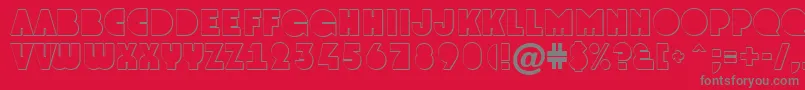 GrotoshNormal Font – Gray Fonts on Red Background