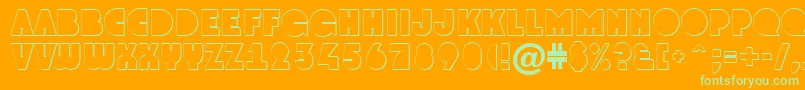 GrotoshNormal Font – Green Fonts on Orange Background