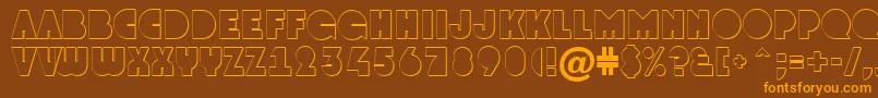 GrotoshNormal Font – Orange Fonts on Brown Background