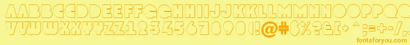 GrotoshNormal Font – Orange Fonts on Yellow Background