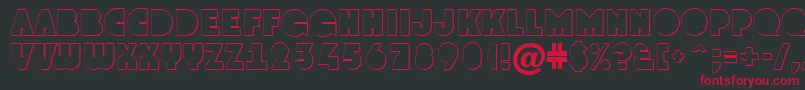 GrotoshNormal Font – Red Fonts on Black Background