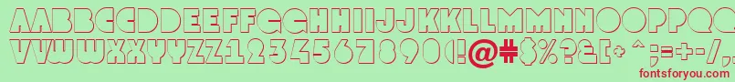 GrotoshNormal Font – Red Fonts on Green Background