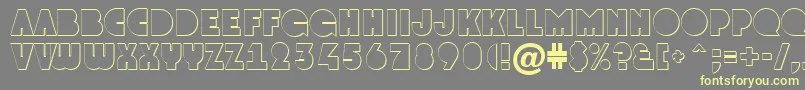 GrotoshNormal Font – Yellow Fonts on Gray Background