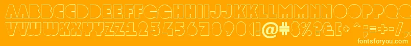 GrotoshNormal Font – Yellow Fonts on Orange Background