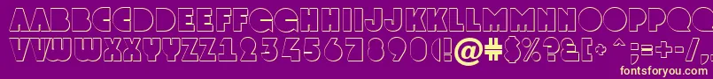 GrotoshNormal Font – Yellow Fonts on Purple Background