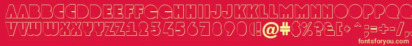 GrotoshNormal Font – Yellow Fonts on Red Background