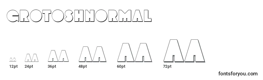 Größen der Schriftart GrotoshNormal