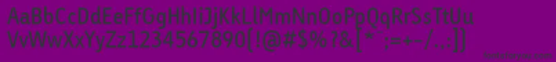 Police LinotypeTetriaRegularTab – polices noires sur fond violet