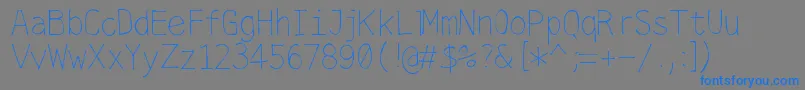Menlotus Font – Blue Fonts on Gray Background