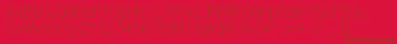 Menlotus Font – Brown Fonts on Red Background