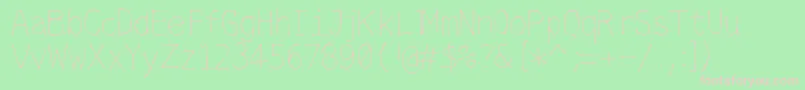 Menlotus Font – Pink Fonts on Green Background