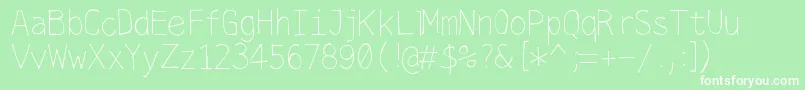 Menlotus Font – White Fonts on Green Background