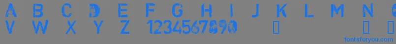 fuente CfnuclearwarRegular – Fuentes Azules Sobre Fondo Gris