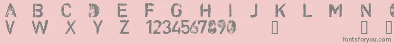 CfnuclearwarRegular-Schriftart – Graue Schriften auf rosa Hintergrund