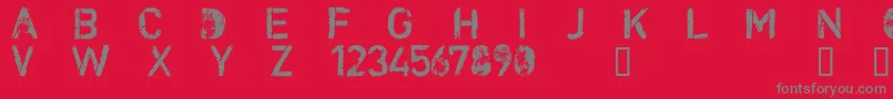 CfnuclearwarRegular Font – Gray Fonts on Red Background