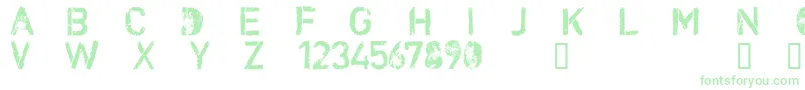 CfnuclearwarRegular Font – Green Fonts on White Background