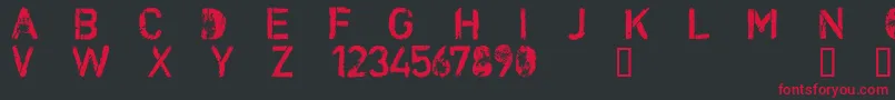 CfnuclearwarRegular Font – Red Fonts on Black Background