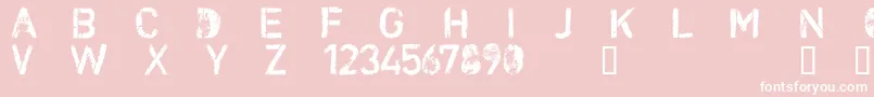 CfnuclearwarRegular-Schriftart – Weiße Schriften auf rosa Hintergrund