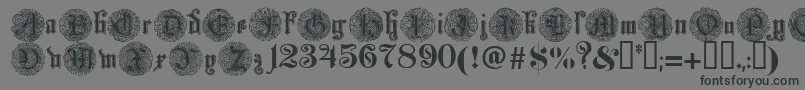 Monarchi-Schriftart – Schwarze Schriften auf grauem Hintergrund
