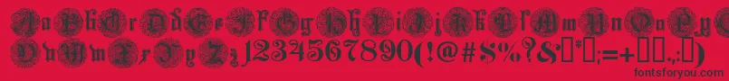 Monarchi Font – Black Fonts on Red Background