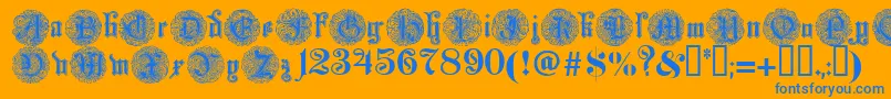 fuente Monarchi – Fuentes Azules Sobre Fondo Naranja