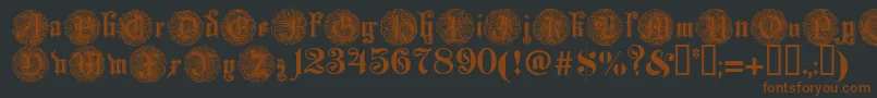 Monarchi Font – Brown Fonts on Black Background