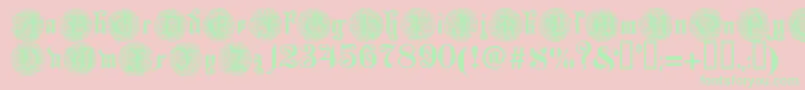 Monarchi Font – Green Fonts on Pink Background