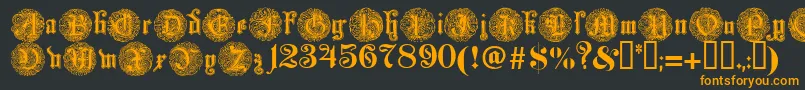 Monarchi Font – Orange Fonts on Black Background