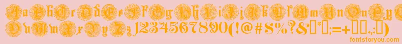 Monarchi Font – Orange Fonts on Pink Background