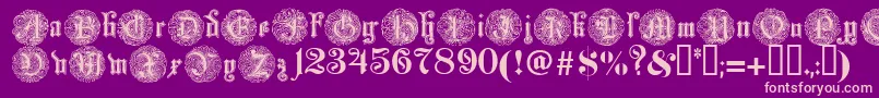 Monarchi Font – Pink Fonts on Purple Background