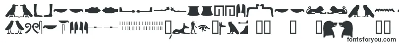 Egyptianhieroglyphssilhouet-Schriftart – Schriften für Windows