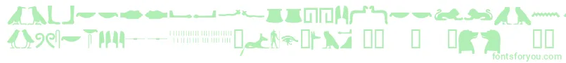 Czcionka Egyptianhieroglyphssilhouet – zielone czcionki