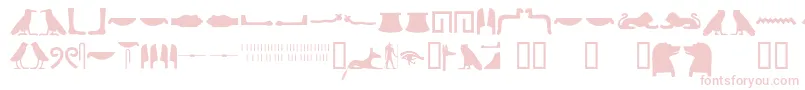 フォントEgyptianhieroglyphssilhouet – ピンクのフォント