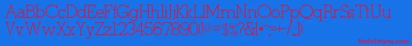 Tulang Font – Red Fonts on Blue Background