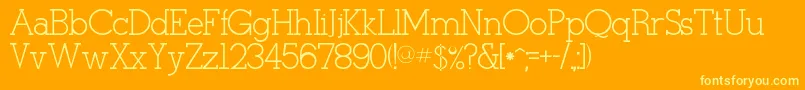 Tulang Font – Yellow Fonts on Orange Background
