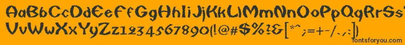 QuaxyBoldItalic Font – Black Fonts on Orange Background