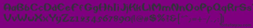 QuaxyBoldItalic Font – Black Fonts on Purple Background