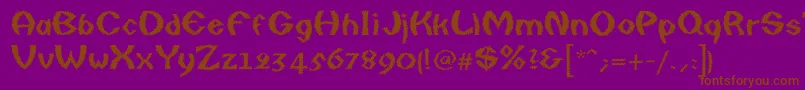 QuaxyBoldItalic Font – Brown Fonts on Purple Background