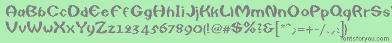 QuaxyBoldItalic Font – Gray Fonts on Green Background