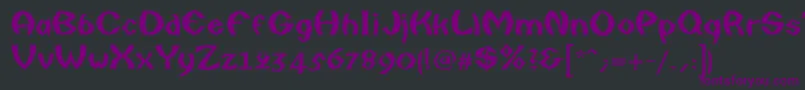 QuaxyBoldItalic-Schriftart – Violette Schriften auf schwarzem Hintergrund