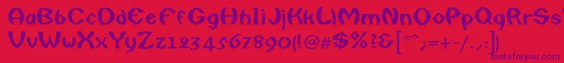 QuaxyBoldItalic Font – Purple Fonts on Red Background